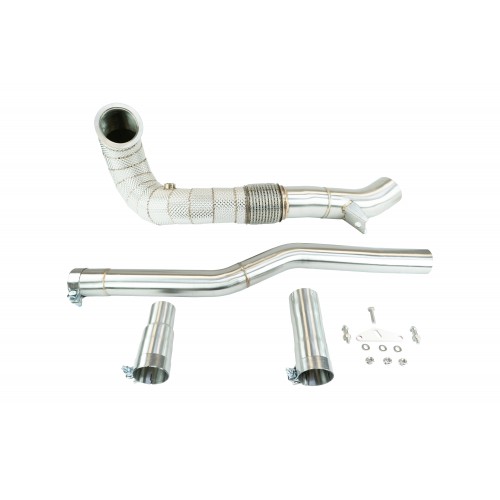 Black Mamba Decat Downpipes ( Heat Shield ) for Golf 7 R - S3 8V - Leon Cupra 4Drive - TTS 8S