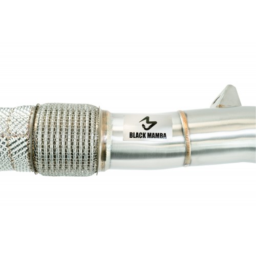 Black Mamba Decat Downpipes ( Heat Shield ) for Golf 7 R - S3 8V - Leon Cupra 4Drive - TTS 8S