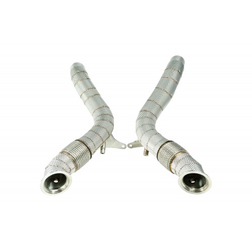 Black Mamba Decat Downpipes ( Heat Shield ) for Ferrari 488 15-18